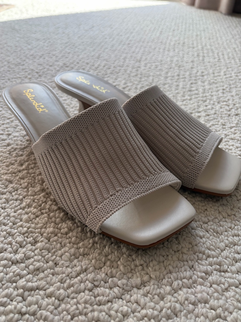 Splendid Knit Kitten Heel Sandals - size 8